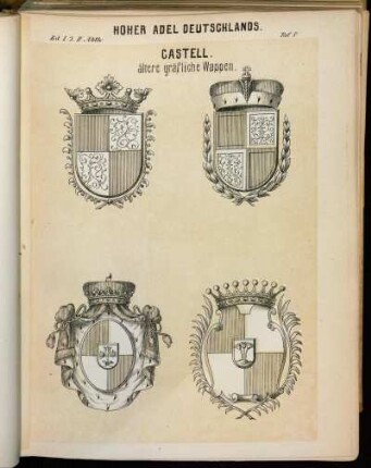 Taf. 8. Castell. ältere gräfliche Wappen.