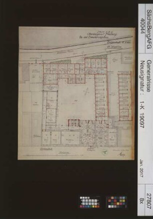 Oberbergamt Freiberg; Um- und Erweiterungbau (Brennhausgasse und Ostflügel), Erdgeschoss