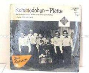 Schallplatte mit Aufnahmen des Düsseldorfer Kabaretts "Kommödchen", Plattenhülle
