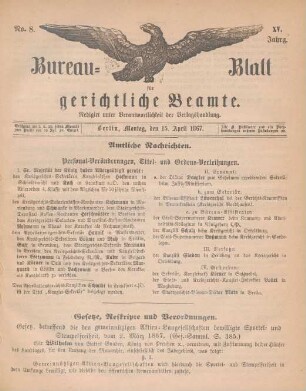 Nr. 8, 15. April 1867