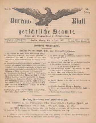Nr. 8, 15. April 1867