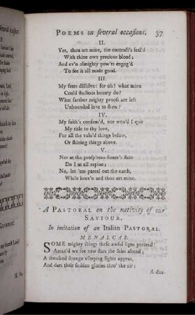 A Pastoral on the nativity of our Saviour ...