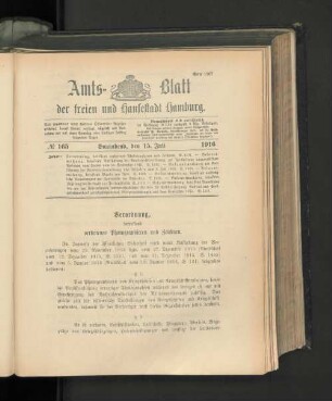 No. 165, 15. Juli 1916