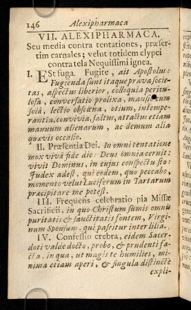 146-149, Praxis resistendi tentationibus praecipuè carnalibus.