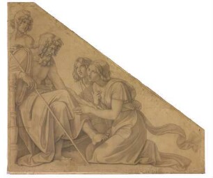 Eos und Thitonos vor Zeus. Karton zu den Deckenbildern der Münchner Glyptothek