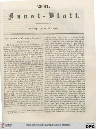 Nr. 61-70 (31. Juli - 30. August 1838)