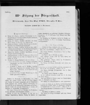 18te Sitzung der Bürgerschaft