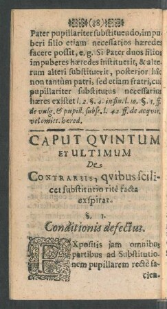 Caput Quintum Et Ultimum