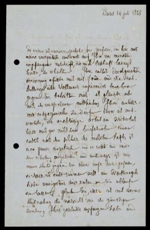 Brief von Jacob Grimm an Konrad Hofmann
