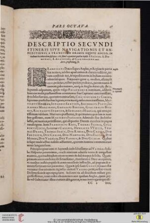 Descriptio secundi itineris sive navigationis et expeditionis [...]