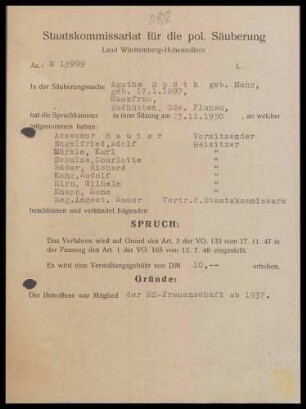 Späth, Agathe, geb. Manz