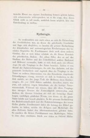IV. Mythologie.