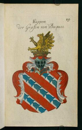 89r-89v, 89. Wappen der Grafen von Buquoi