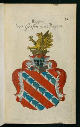 89r-89v, 89. Wappen der Grafen von Buquoi