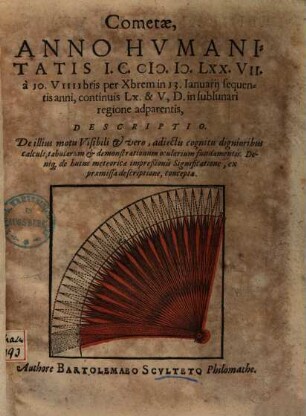 Cometae anno ... 1677 ... in sublunari regione adparentis descriptio