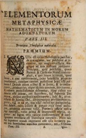 Elementa metaphysicae mathematicum in morem adornata. 3
