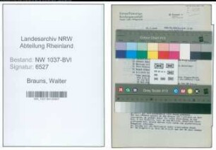 Entnazifizierung Walter Brauns , geb. 02.10.1903 (Studienrat)