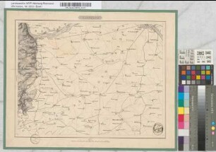 [Topographische Karte 1 : 80.000 von Rheinland und Westfalen-Generalstabskarte -]. Kreuznach. LF 25°30' B 49°45'. Gravirt v. Ruzek 1852.