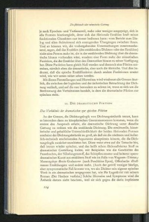 Das Verhältnis der dramatischen zur epischen Fiktion