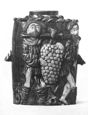 Weinkühler mit Josua und Kaleb und der Weintraube von Kanaan