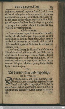 LVI. Der barmhertzige und freygebige Bellarminus