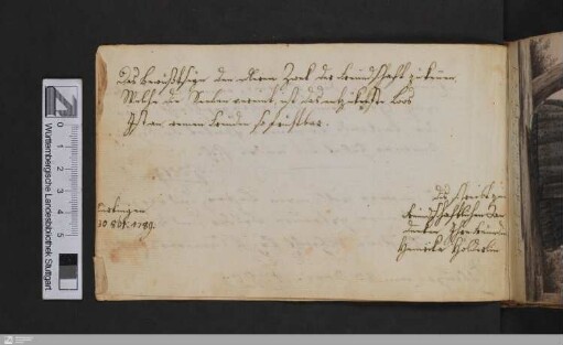 Eintrag von Heinrike Breunlin im Stammbuch Clemens Christoph Camerer