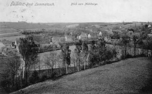 Lommatzsch-Daubnitz. Blick zum Mühlberge, Ansichtskarte