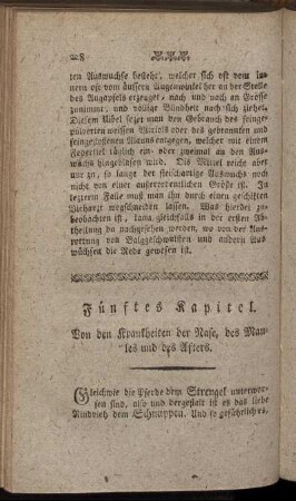 Fünftes Kapitel. - Achtes Kapitel.