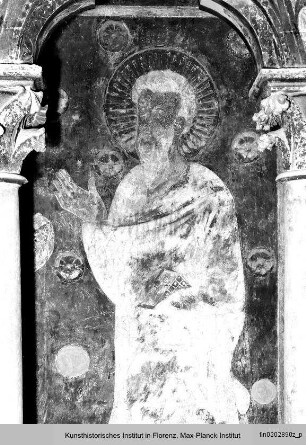 Gewölbedekoration : Ausmalung der Galerien : Wimpergarkaden und westliche Apostelgruppe