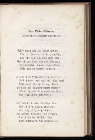 Der Liebe Sehnen