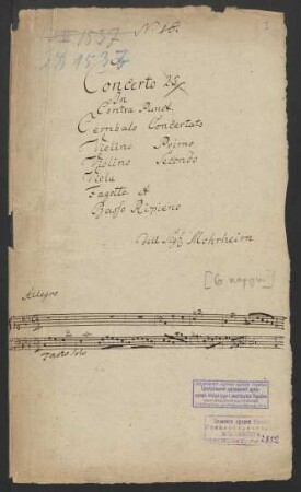 Konzerte; cemb, orch, bc; c-Moll