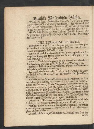 Teutsche Musicalische Bücher.