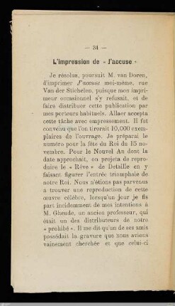 L'impression de "l'accuse"