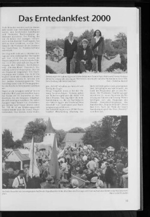 Das Erntedankfest 2000
