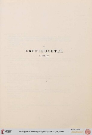 VI. Kronleuchter (Nr. 194 - 201)