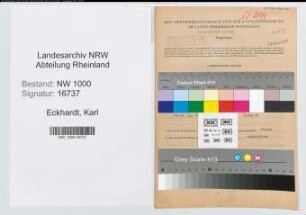Entnazifizierung Karl Eckhardt, geb. 27.05.1909 (Zollsekretaer)