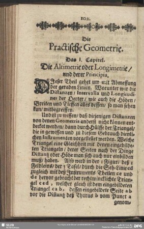 Die Practische Geometrie