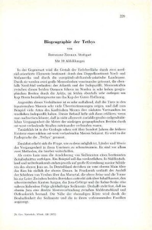 Biogeographie der Tethys