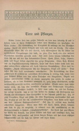 II. Tiere und Pflanzen