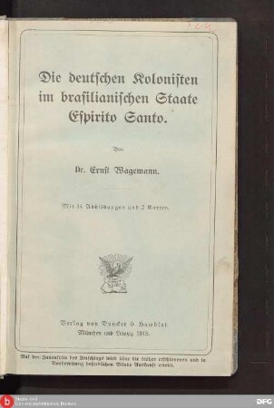 Teil 5: Die deutschen Kolonisten im brasilianischen Staate Espirito Santo