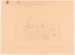 Herrenhaus Hohenborn bei Kassel Umbau: Stallgebäude: Grundriss Obergeschoss 1:100
