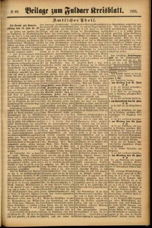 Zweite Ausgabe vom Donnerstag, den 13. Juni 1895.