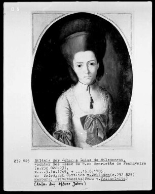 Bildnis Johanna Luise de Milsonneau