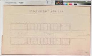 Münster (Münster) Strafanstalt Grundriß 3. Geschoß 1953 1 : 50 68 x 122 Pause Staatshochbauamt Münster Regierung Münster Nr. 34029