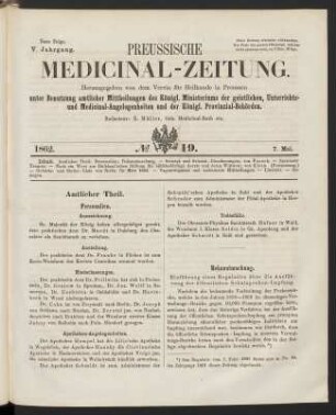 No 19. (7. Mai 1862) - No 22. (28. Mai 1862)