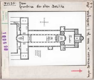 Fulda: Grundriss der alten Basilika