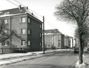 Radebeul. Gartenstraße. Blick nach Nordwesten