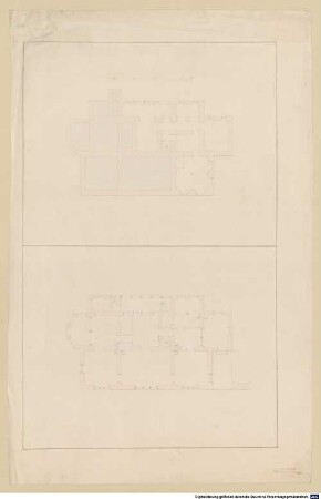 Nachlass von Eduard Metzger (1807 - 1894) - BSB Ana 570, VIII. Architekturzeichnungen. Wohngebäude und Villen - Ana 570(VIII