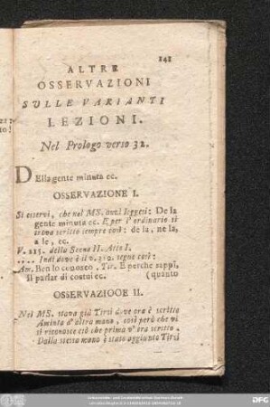 Altre Osservazioni Sulle Varianti Lezioni.