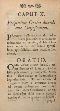 Caput X. Proponitur oratio dicenda ante confeßionem.